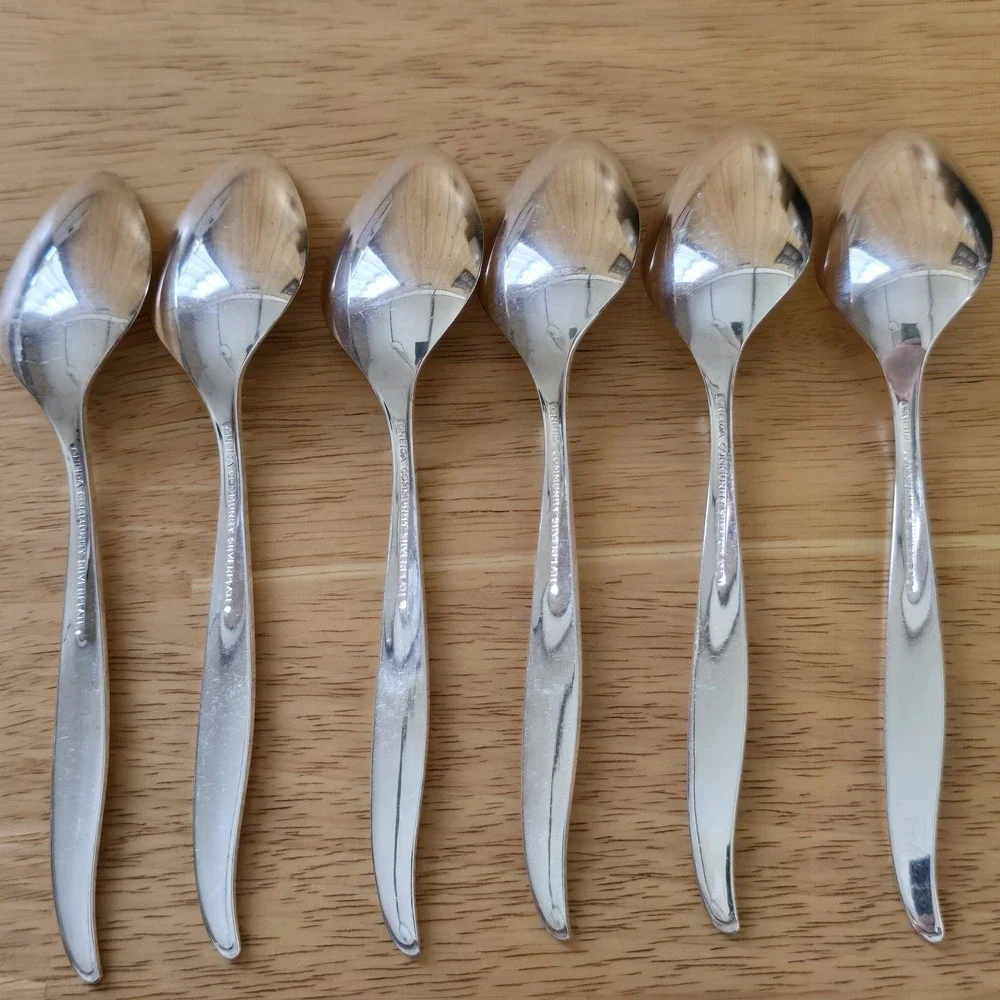 Set Of 6 Oneida Community Winsome Silverplate Teaspoons 6